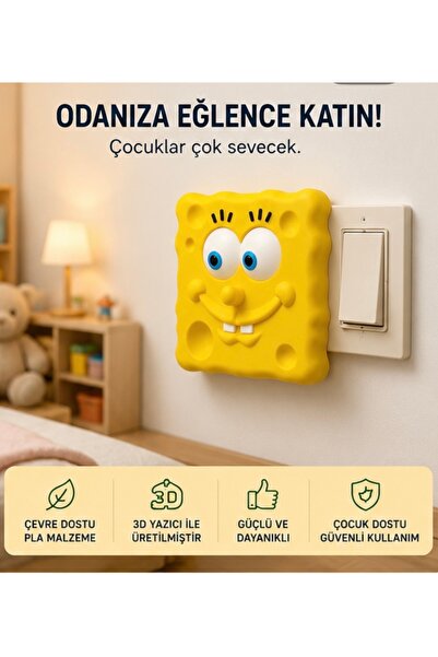 Niks Çocuk odası ışık anahtarı 3d baskı