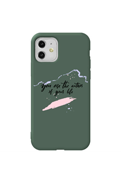 Other Apple iPhone 11 You are the authors Dark Green Colored Silicone TPU Θήκη