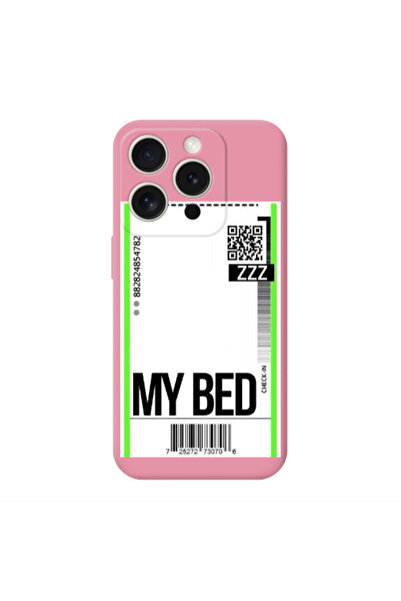 Other Apple iPhone 15 Pro My Bed ZZZ Pink Colored Silicone TPU Θήκη