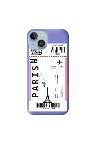 Other Apple iPhone 14 Plus Paris FRA Purple Colored Silicone TPU Θήκη