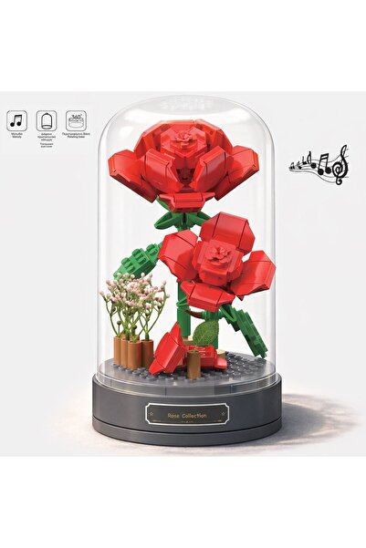 Z Store Set de construcție Trandafir cu cupolă rotativă - 186 de piese