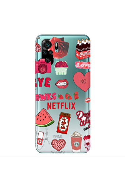 Other Xiaomi Redmi Note 10S pizza is my valentine Transparent Silicone TPU Θήκη