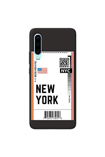 Other Huawei P30 New York NYC Black Colored Silicone TPU Θήκη