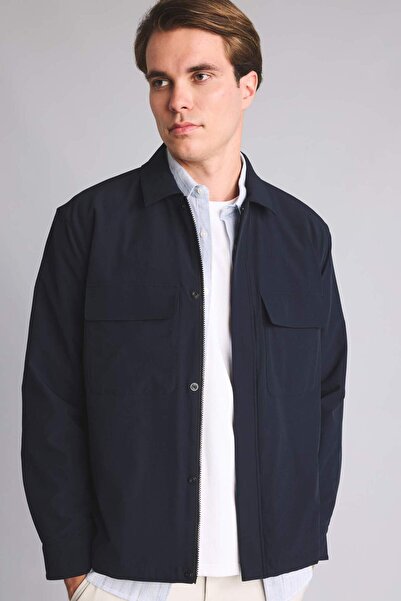DeFacto Quick-Drying Thin Polo Collar Shirt Jacket F9882Ax26Au
