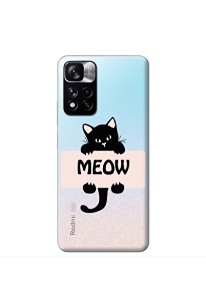 Other Xiaomi Redmi Note 11 Pro 5G Meow Transparent Silicone TPU Θήκη
