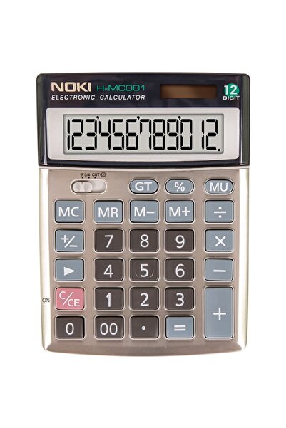 MC Micostore Настолен калкулатор MC001, 12-разряден, захранване с батерии и с...