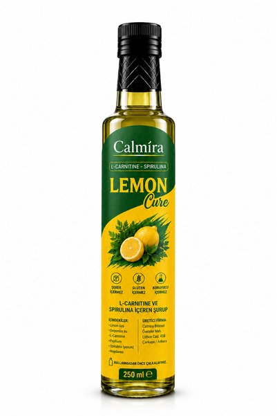 CALMİRA Lemon Cure 250ml | L-Carnitine & Spirulina içeren Şurup | Limon Kürü d21