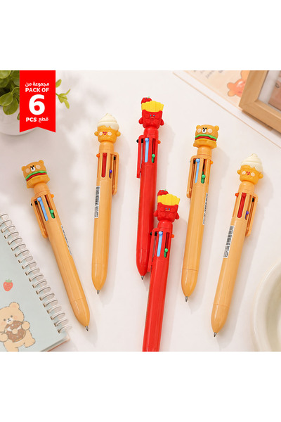 Midi Set of 6 Assorted Color Hummer Friends Multicolor Pen