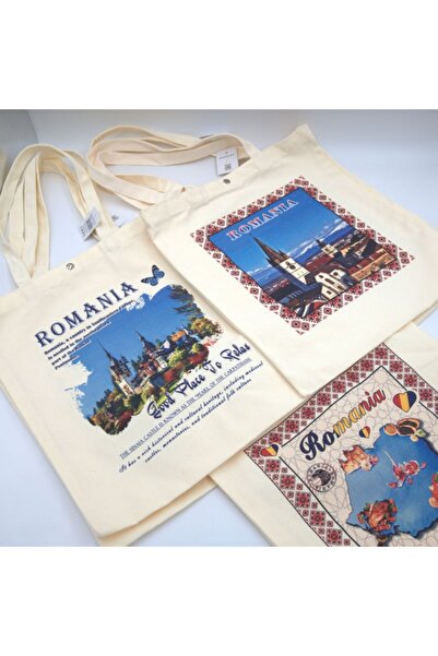 MC Micostore Sacosa textila de umar cu imagini traditionale Romania, 40x37cm,...