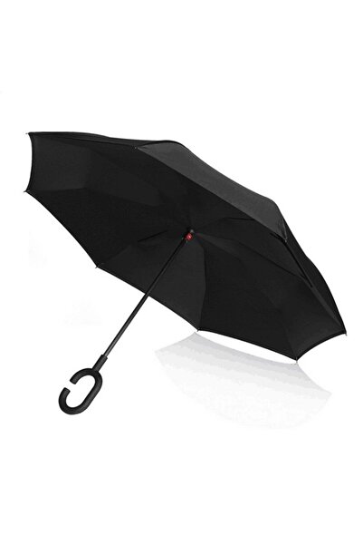 MC Micostore Hands-free umbrella with handle adapted for phone use, blue colo...