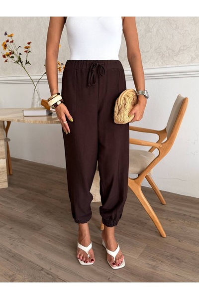 Ekim Store Pantaloni Palazzo din in cu buzunare largi, model Morcov