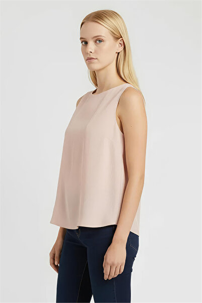 Perspective Pink Round Neck Blouse