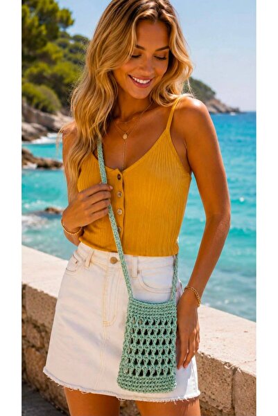 edirneörgü Straw Phone Bag, Paper String Bag
