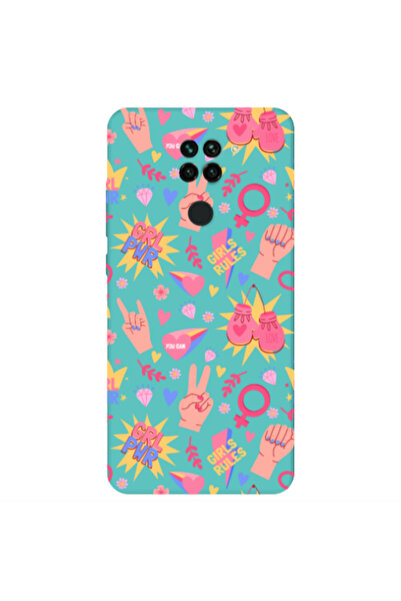 Other Xiaomi Redmi Note 9 Grl Pwr 2 Turquoise Colored Silicone TPU Θήκη