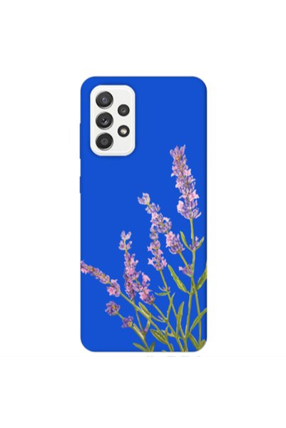 Other Samsung A52 Flowers 8 Blue Colored Silicone TPU Θήκη
