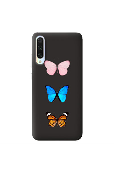 Other Xiaomi Mi 9 Lite Triple Butterfly Black Colored Silicone TPU Θήκη