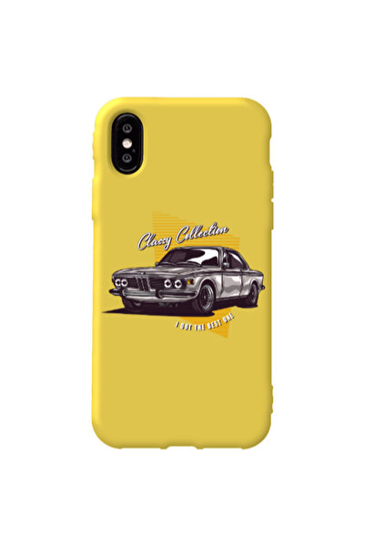 Other Apple iPhone Xs Max Classy Collection Yellow Colored Silicone TPU Θήκη
