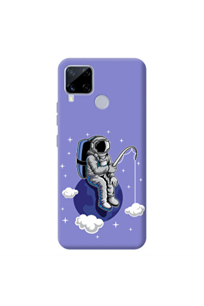 Other Realme C25S Fishing space Purple Colored Silicone TPU Θήκη