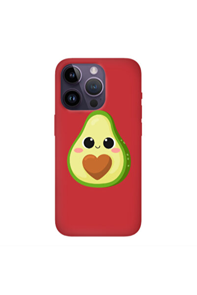Other Apple iPhone 14 Pro Baby avocado Red Colored Silicone TPU Θήκη