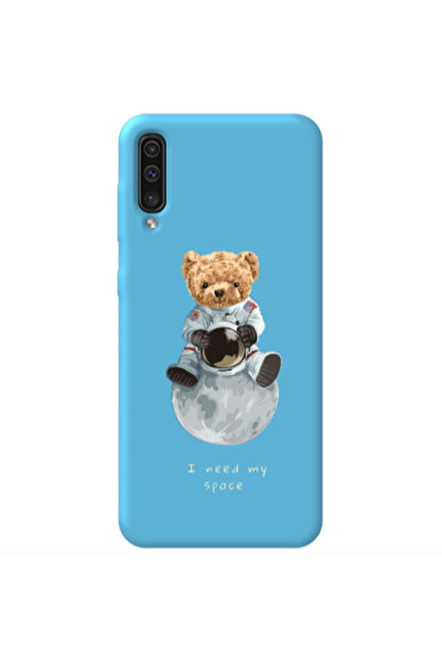 Other Samsung A70 Bear in space Blue Colored Silicone TPU Θήκη