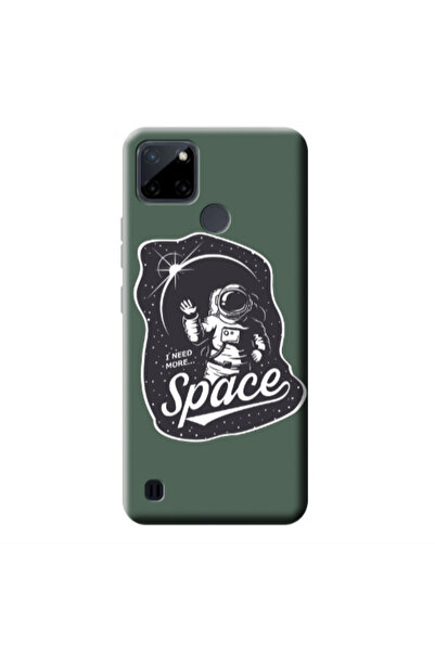 Other Realme C25Y I need more spacee Dark Green Colored Silicone TPU Θήκη