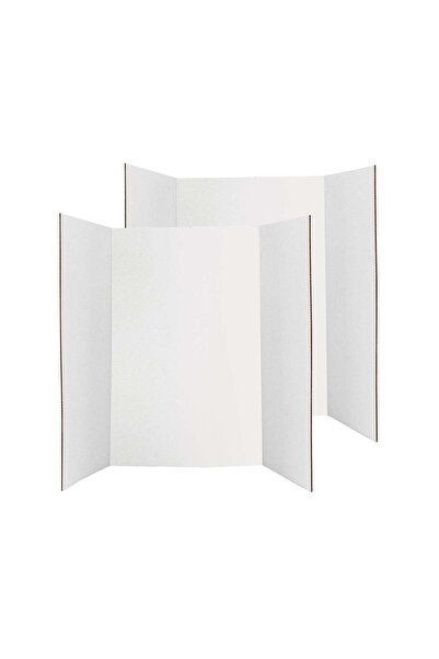URBN 48” x 36” (90x120cm)Trifold Presentation Boards - White 2pcs set