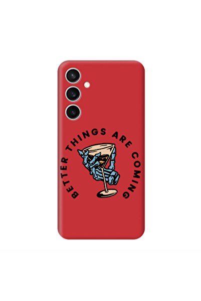 Other Samsung S24 Plus Better Things Are Coming Red Colored Silicone TPU Θήκη