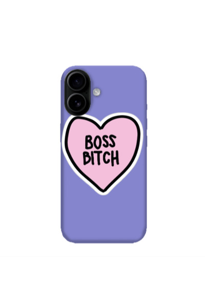 Other Apple Iphone 16 plus Boss Bitch Purple Colored Silicone TPU Θήκη