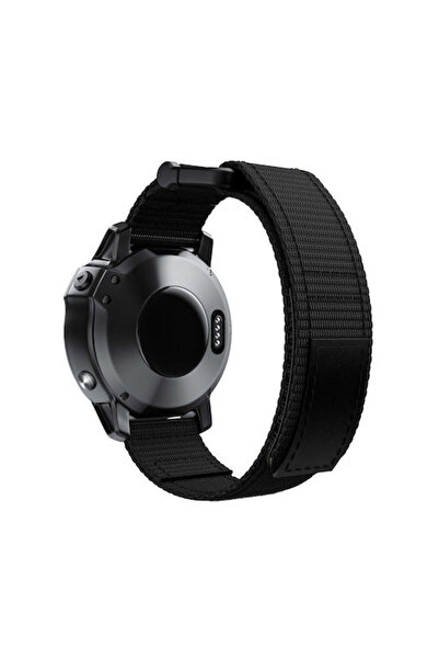 OEM Λουράκι Νάιλον με Βέλκρο Garmin Fenix 3 3hr 5x 6x 7x Plus Μαύρο