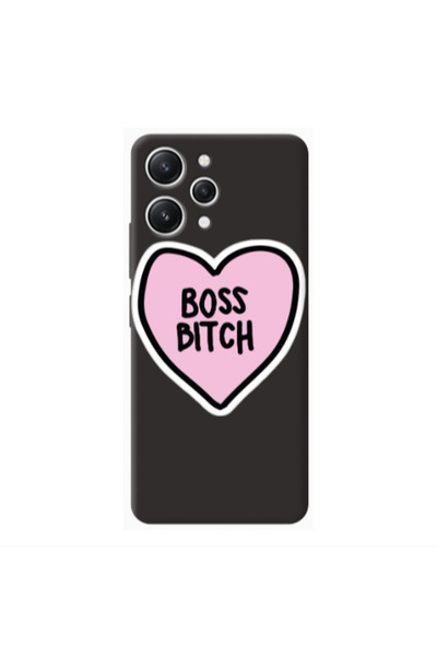 Other Xiaomi Redmi 12 Boss Bitch Black Colored Silicone TPU Θήκη