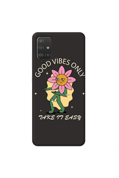 Other Samsung A51 Good Vibes Only Black Colored Silicone TPU Θήκη