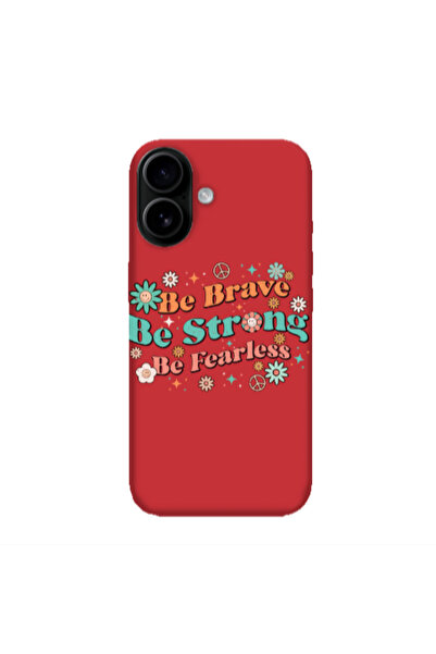 Other Apple Iphone 16 plus Be Brave Red Colored Silicone TPU Θήκη