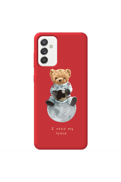 Other Samsung M13 Bear in space Red Colored Silicone TPU Θήκη