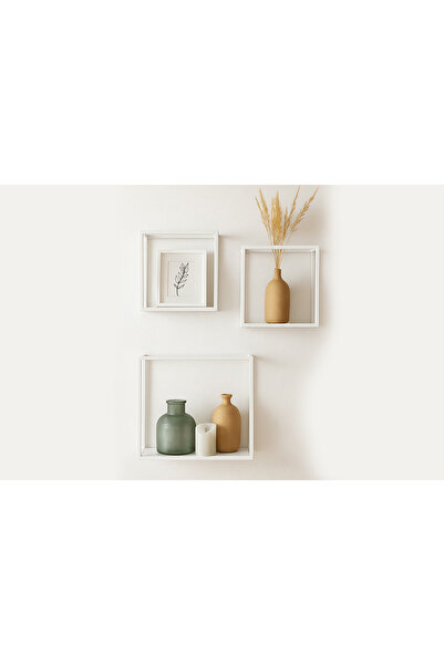Target Home Ράφια τοίχου σετ 3τεμ. μεταλλικά λευκό 30x11x30, 25x11x25, 20x11x...