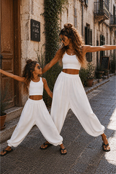 NA ADDESIGN Boho Drift Mother & Daughter Low Network Ayrobin Baggy Pants (Mus...