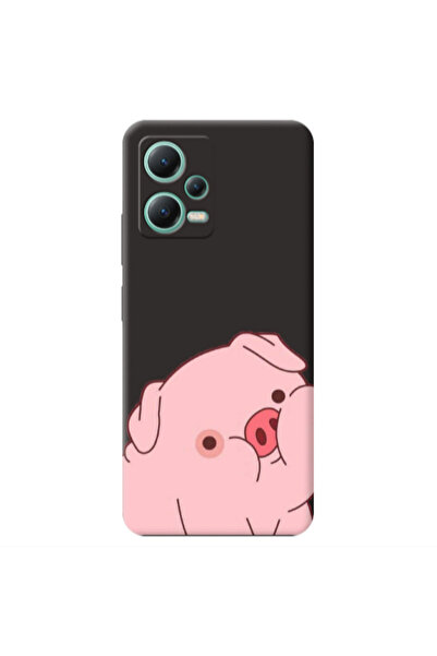 Other Xiaomi Redmi Note 12 Pro 5G Piggy 1 Black Colored Silicone TPU Θήκη