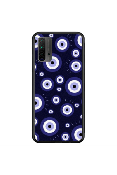 Other Xiaomi Redmi 9T Purple evil eye bead Black Glossy Θήκη