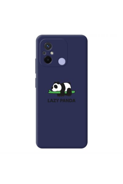 Other Xiaomi Redmi 12C Lazy panda Dark blue Colored Silicone TPU Θήκη