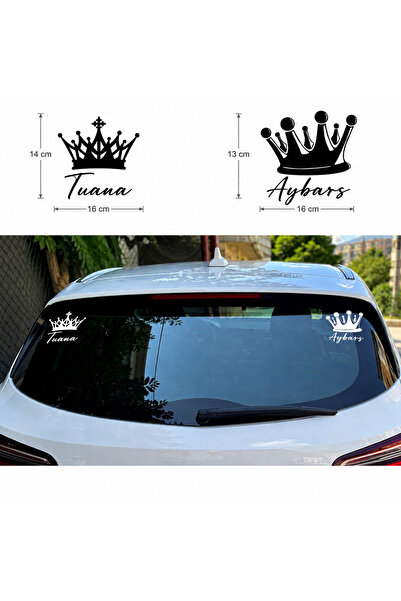 Kral kraliçe taçlı isim kişiye Özel sticker