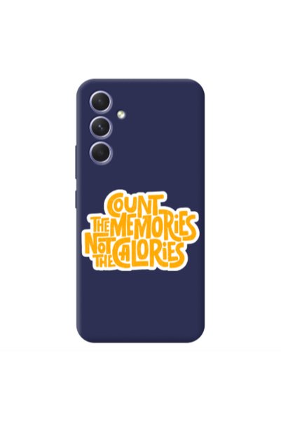 Other Samsung A54 Count the memories not the calories Dark blue Colored Silic...