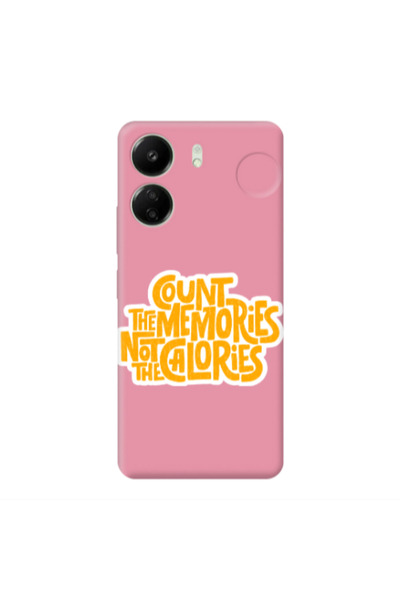 Other Xiaomi Redmi 13C Count the memories not the calories Pink Colored Silic...