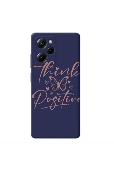 Other Xiaomi Poco X5 Pro Think Positive Dark blue Colored Silicone TPU Θήκη