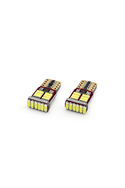 AMIO Set de becuri LED auto T10e W5W 18 SMD albe de 12V, compatibile CANBUS, ...