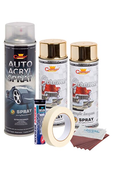 Avex Kit complet pentru repararea și vopsirea roților, Auriu metalic, V2