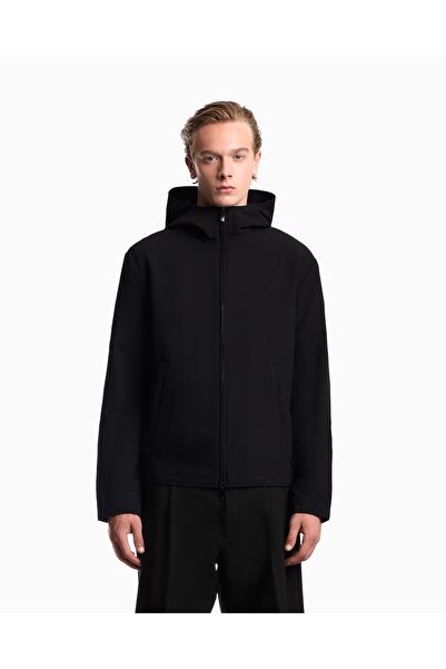 Emporio Armani Men's Bird and Goose down Filled Regular Cut Hooded Long Sleev...