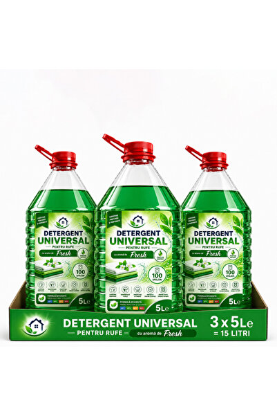 wowclean.ro Pachet Trio Fresh – 3 × Detergent Universal Fresh 5L (15L)