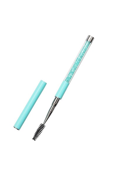 Choice7 Sky Blue Rhinestone Handle Lash Brush Reusable Eyelash Brushes Mascar...