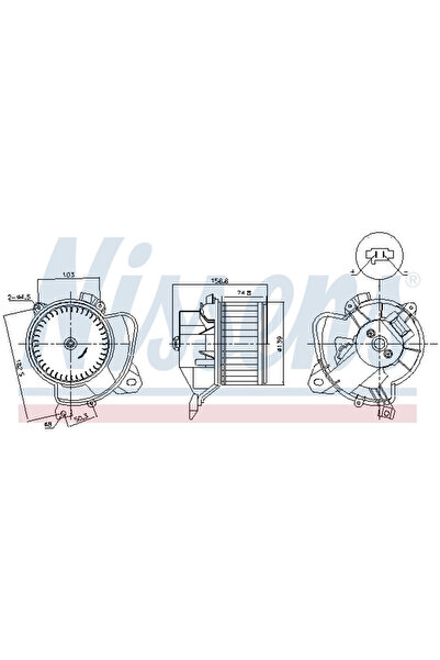 Nissens Ventilator Aeroterma FIAT DOBLO/FIORINO/LINEA/QUBO/TIPO 87574
