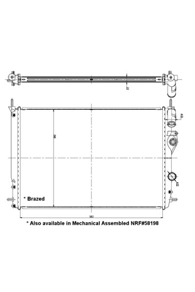 NRF Radiator Racire Motor RENAULT MEGANE 1/MEGANE Scénic/Megane 1 Kombi/SCÉNIC 1