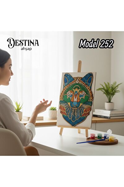 Destina Ahşap Mandala Boyama Seti-Ahşap Boyama-Model 252